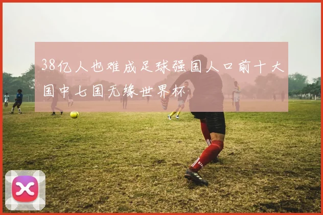 38亿人也难成足球强国人口前十大国中七国无缘世界杯